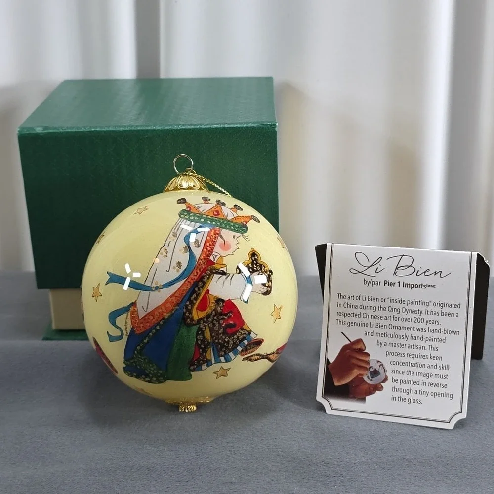 pier 1 li bien christmas ornaments 3 Little Kings‎ Hand Blown Hand Painted
